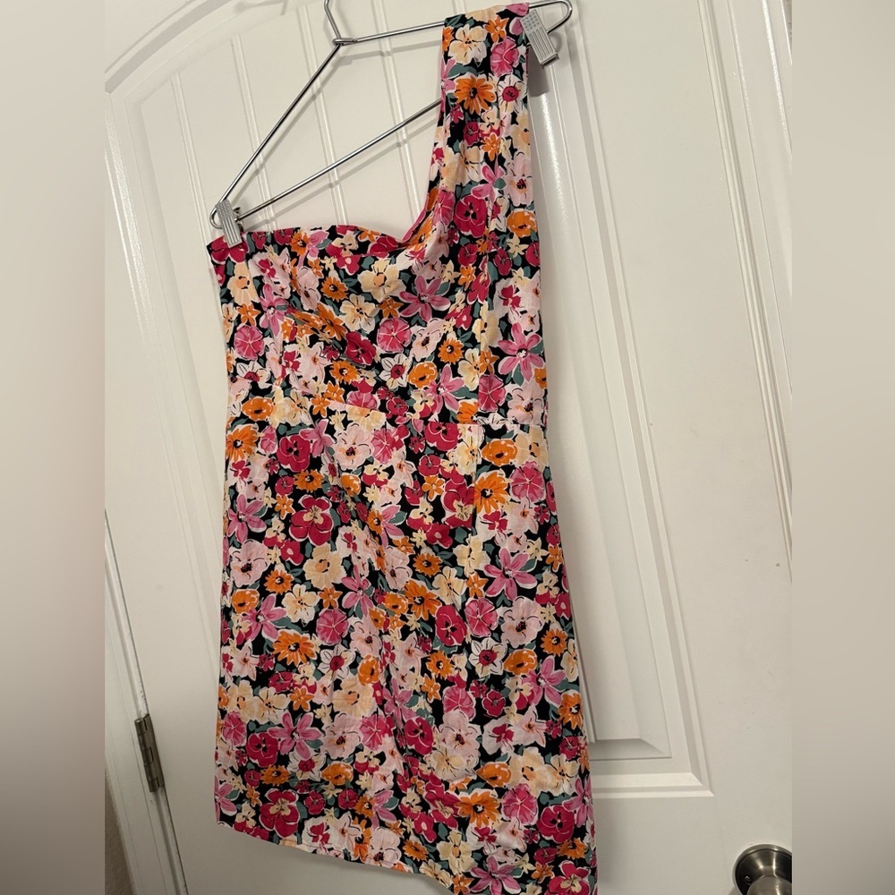 Lulu's Pink Asymmetrical Ruched One-Shoulder Dress - Picture 6 of 16